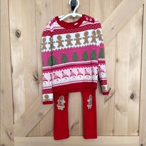GYMBOREE Festive Gingerbread Sweater and Pants Set